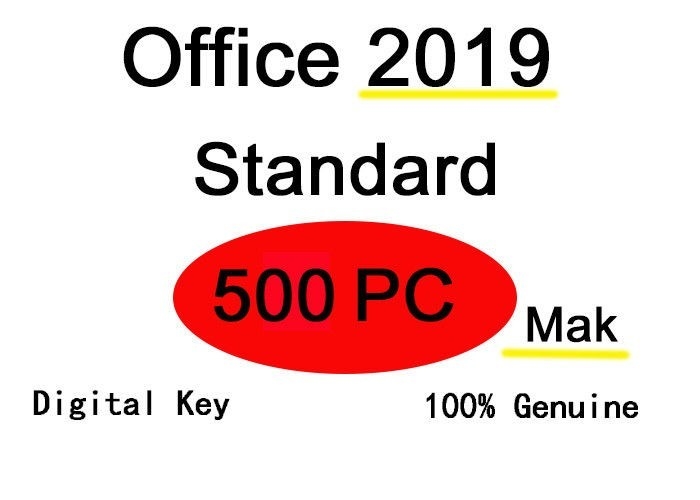 Mak Licensing Office 2019 License Key Standard 500 User Online Activation