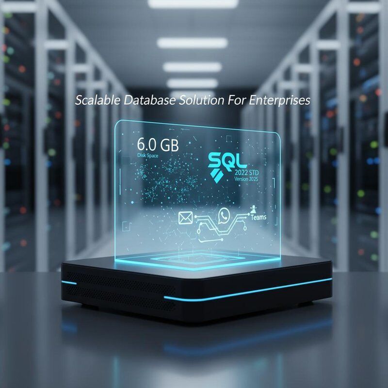 6.0 GB Disk Space Sql 2022 std Version 2025 Email WhatsApp Teams Scalable Database Solution For Enterprises