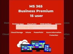 Άδεια χρήσης MS 365 Business Premium 15 για ένα έτος συνδρομή με ομάδες