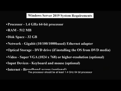 Απαιτήσεις Συστήματος Windows Server 2019 Standard